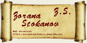 Zorana Stokanov vizit kartica
